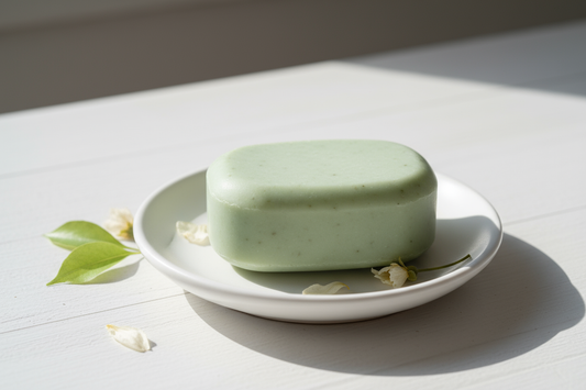 soft greem shampoo bar
