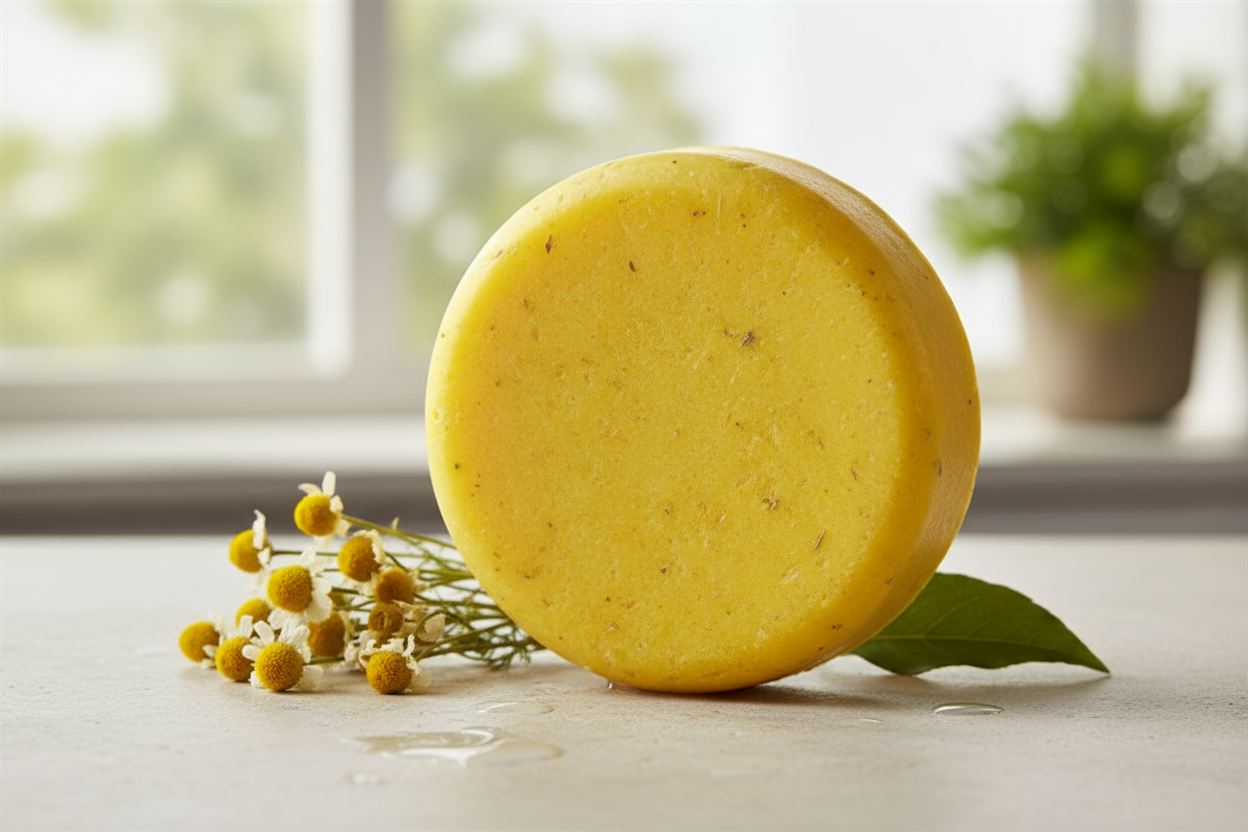 yellow shampoo bar